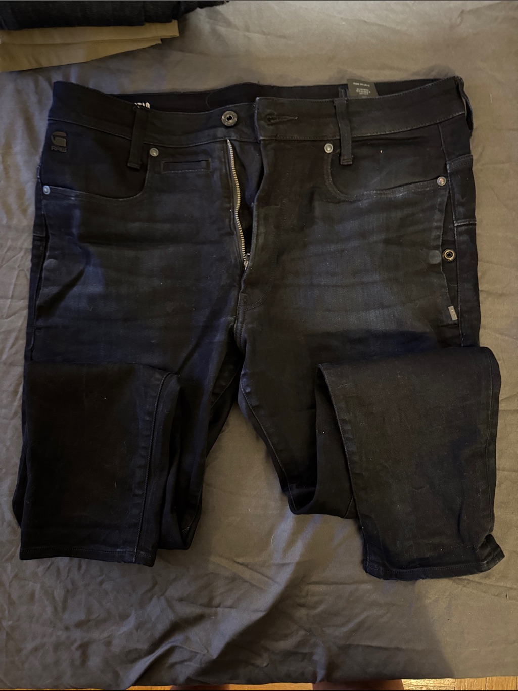G-Star Men’s Skinny Jeans In Very Dark Blue - Almost Black